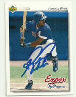 Rondell White Signed 1992 Upper Deck Top Prospect Baseball Card - Montreal Expos - PastPros