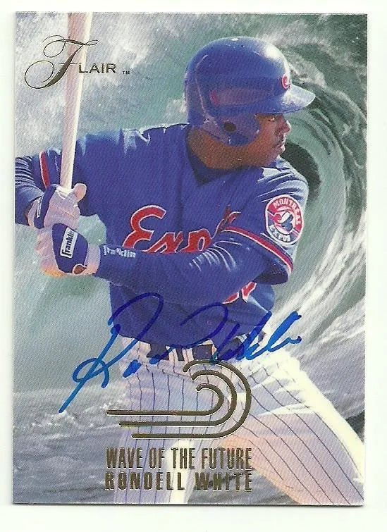 Rondell White Signed 1993 Flair Baseball Card - Montreal Expos