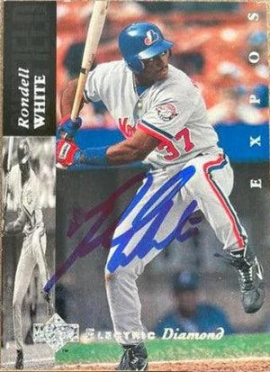 Rondell White Signed 1994 Upper Deck Electric Diamond Baseball Card - Montreal Expos