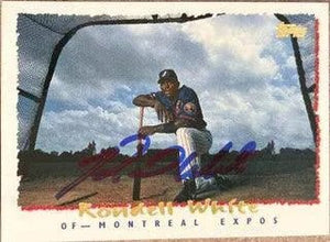 Rondell White Signed 1995 Topps Baseball Card - Montreal Expos