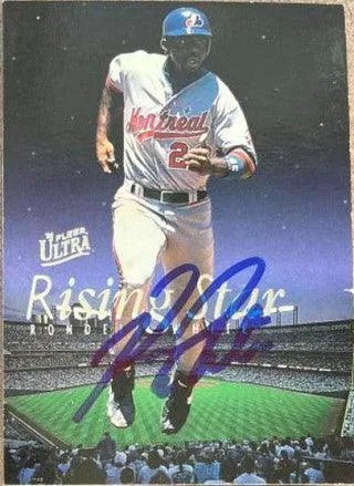 Rondell White Signed 1996 Fleer Ultra Rising Stars Baseball Card - Montreal Expos