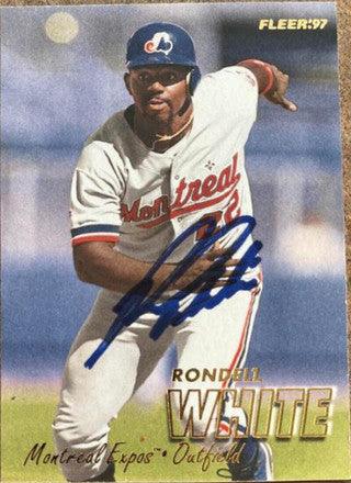 Rondell White Signed 1997 Fleer Baseball Card - Montreal Expos - PastPros