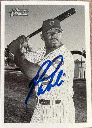 Rondell White Signed 2001 Bowman Heritage Baseball Card - Chicago Cubs - PastPros