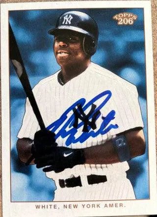 Rondell White Signed 2002 Topps 206 Baseball Card - New York Yankees