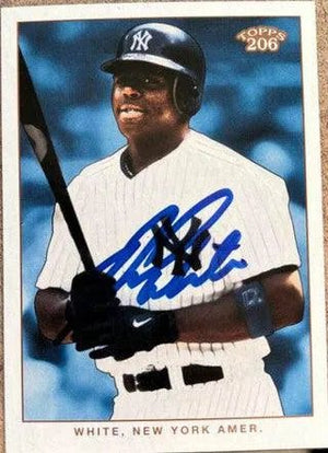 Rondell White Signed 2002 Topps 206 Baseball Card - New York Yankees