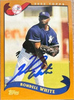 Rondell White Signed 2002 Topps Baseball Card - New York Yankees - PastPros