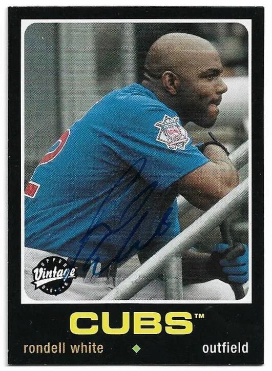 Rondell White Signed 2002 Upper Deck Vintage Baseball Card - Chicago Cubs