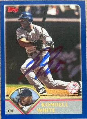 Rondell White Signed 2003 Topps Baseball Card - New York Yankees