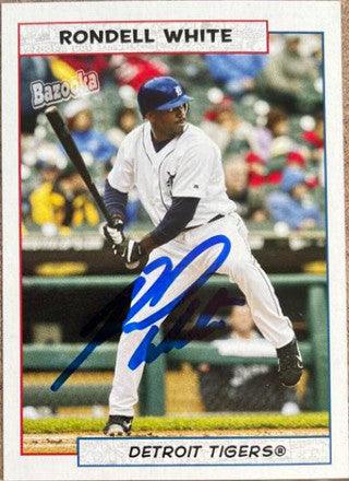 Rondell White Signed 2005 Bazooka Baseball Card - Detroit Tigers - PastPros