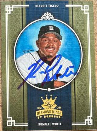 Rondell White Signed 2005 Donruss Diamond Kings Baseball Card - Detroit Tigers - PastPros