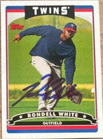 Rondell White Signed 2006 Topps Baseball Card - Minnesota Twins