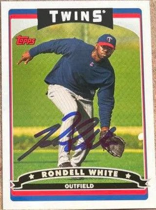 Rondell White Signed 2006 Topps Baseball Card - Minnesota Twins