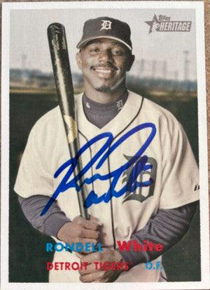 Rondell White Signed 2006 Topps Heritage Baseball Card - Detroit Tigers - PastPros