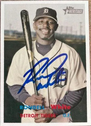 Rondell White Signed 2006 Topps Heritage Baseball Card - Detroit Tigers - PastPros
