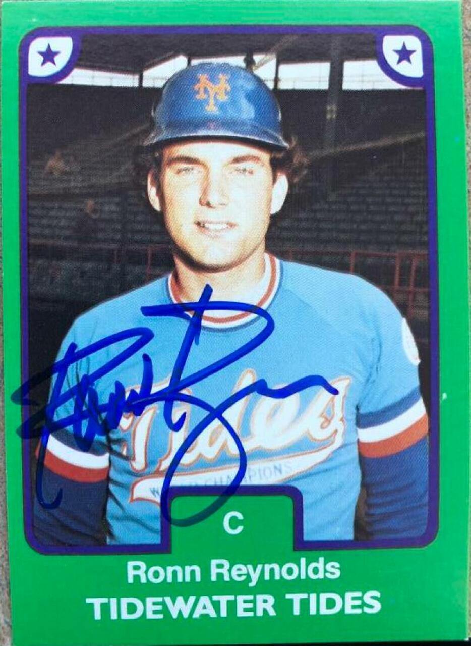 Ronn Reynolds Signed 1982 TCMA Baseball Card - Tidewater Tides - PastPros