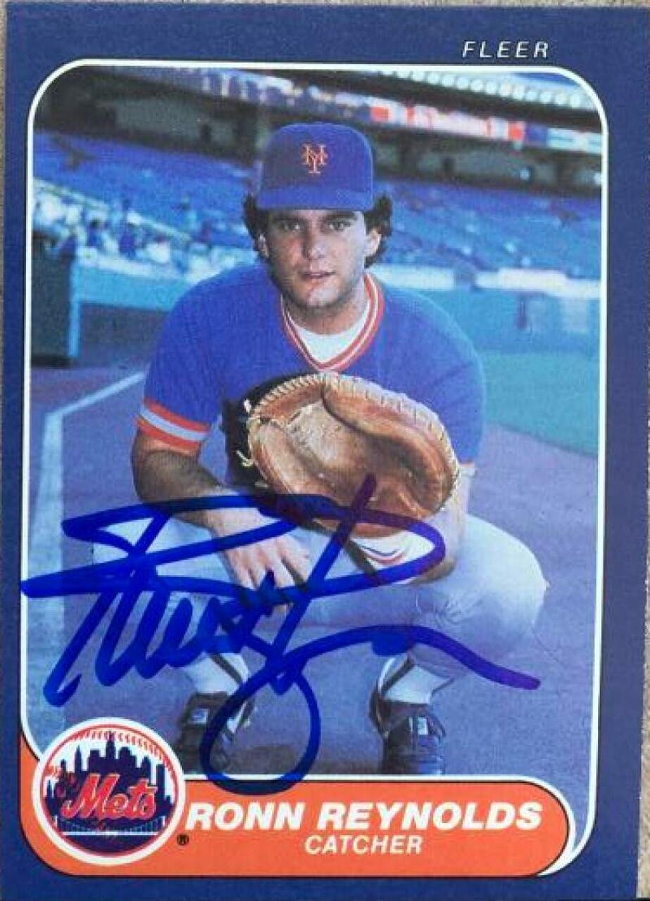 Ronn Reynolds Signed 1986 Fleer Baseball Card - New York Mets - PastPros