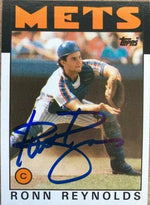 Ronn Reynolds Signed 1986 Topps Baseball Card - New York Mets