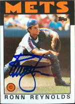 Ronn Reynolds Signed 1986 Topps Tiffany Baseball Card - New York Mets