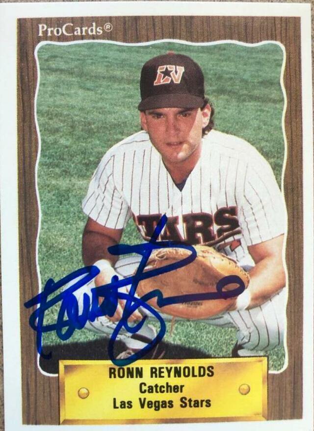 Ronn Reynolds Signed 1990 Pro Cards Baseball Card - Las Vegas Stars - PastPros