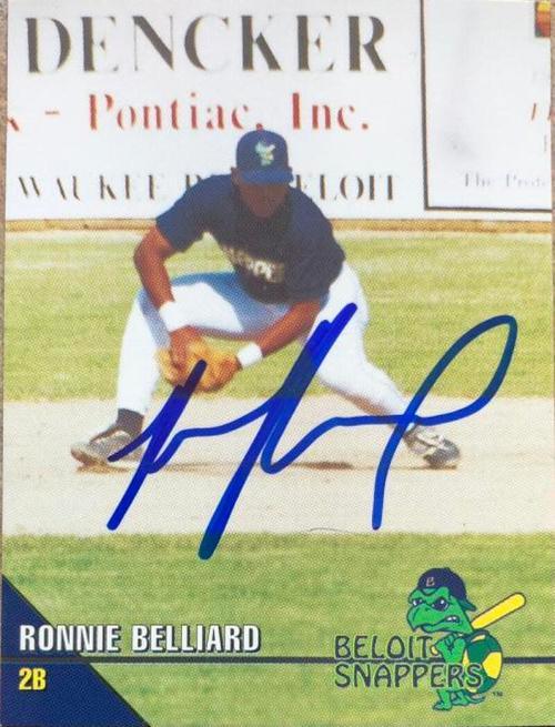 Ronnie Belliard Signed 1995 Baseball Card - Beloit Snappers - PastPros