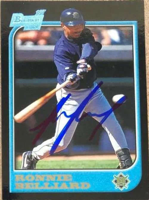 Ronnie Belliard Signed 1997 Bowman Baseball Card -  Milwaukee Brewers