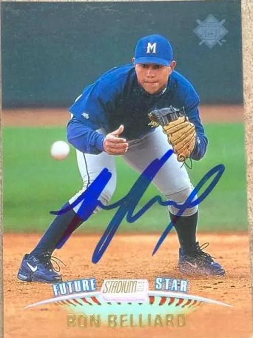 Ronnie Belliard Signed 1999 Stadium Club Baseball Card - Milwaukee Brewers