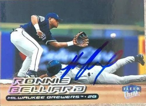 Ronnie Belliard Signed 2000 Fleer Ultra Baseball Card - Milwaukee Brewers