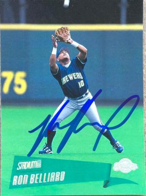 Ronnie Belliard Signed 2000 Stadium Club Baseball Card - Milwaukee Brewers - PastPros