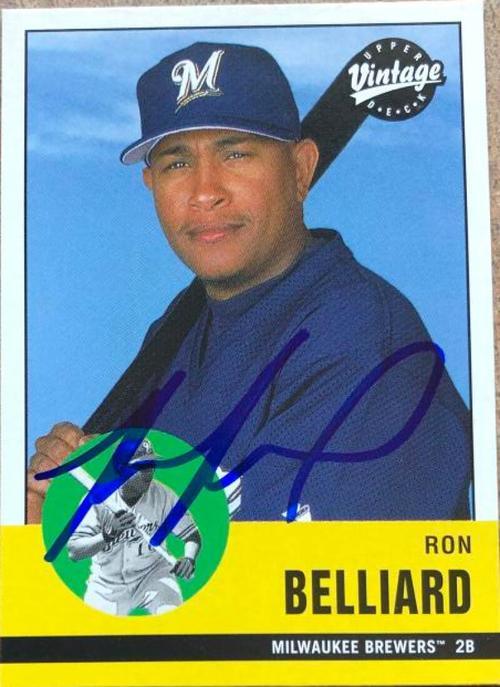 Ronnie Belliard Signed 2001 Upper Deck Vintage Baseball Card - Milwaukee Brewers - PastPros