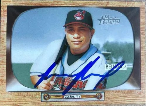 Ronnie Belliard Signed 2004 Bowman Heritage Baseball Card - Cleveland Indians