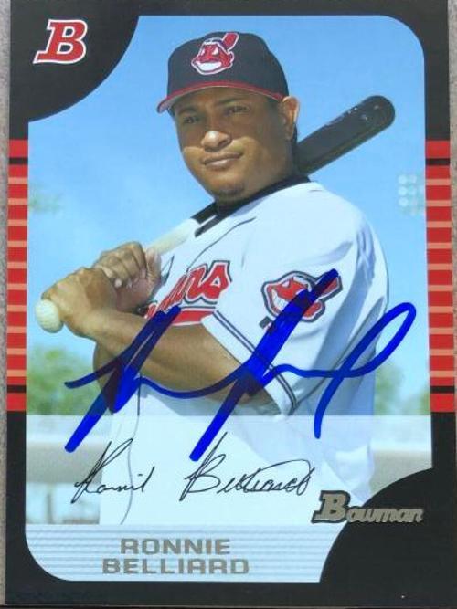 Ronnie Belliard Signed 2005 Bowman Baseball Card - Cleveland Indians - PastPros