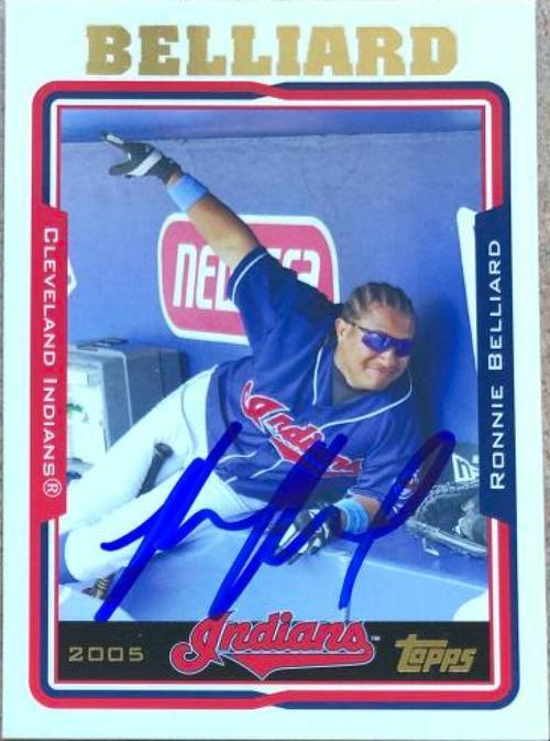 Ronnie Belliard Signed 2005 Topps Baseball Card - Cleveland Indians - PastPros