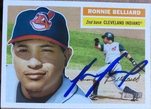 Ronnie Belliard Signed 2005 Topps Heritage Baseball Card - Cleveland Indians - PastPros