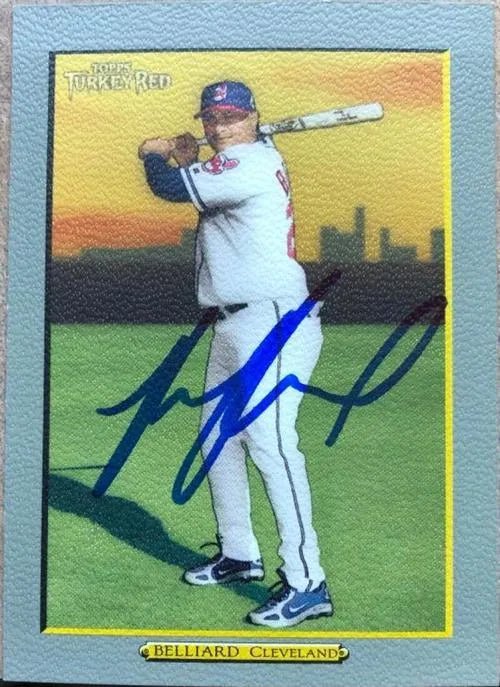 Ronnie Belliard Signed 2005 Topps Turkey Red Baseball Card - Cleveland Indians