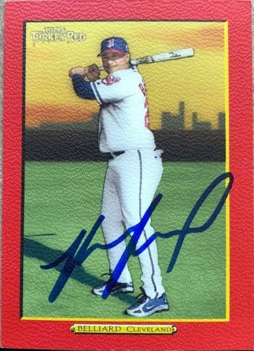 Ronnie Belliard Signed 2005 Topps Turkey Red Baseball Card - Cleveland Indians (Red)