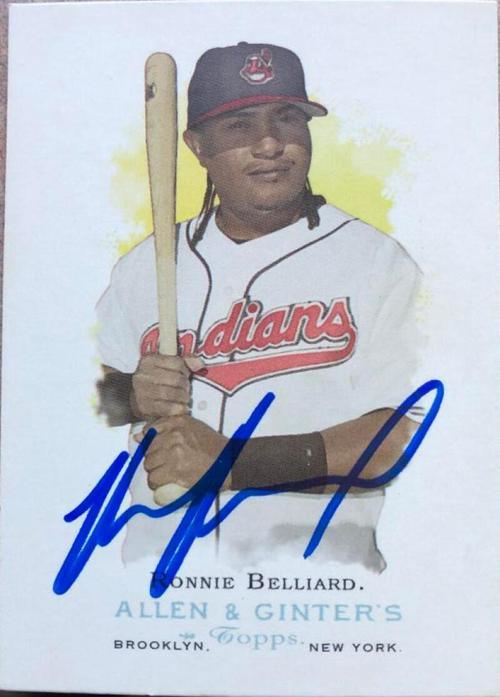Ronnie Belliard Signed 2006 Allen & Ginter Baseball Card - Cleveland Indians - PastPros