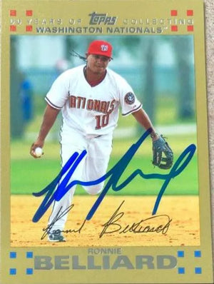 Ronnie Belliard Signed 2007 Topps Gold Baseball Card - Washington Nationals - PastPros