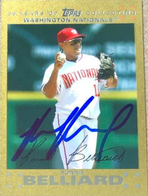 Ronnie Belliard Signed 2007 Topps Updates Gold Baseball Card - Washington Nationals - PastPros