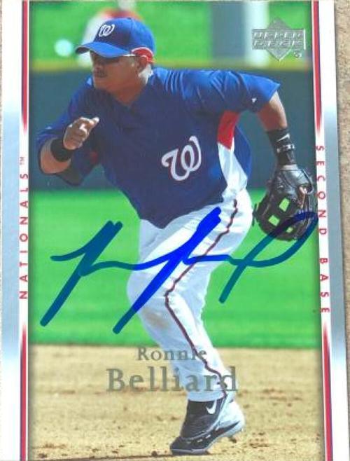 Ronnie Belliard Signed 2007 Upper Deck Baseball Card - Washington Nationals #1019 - PastPros