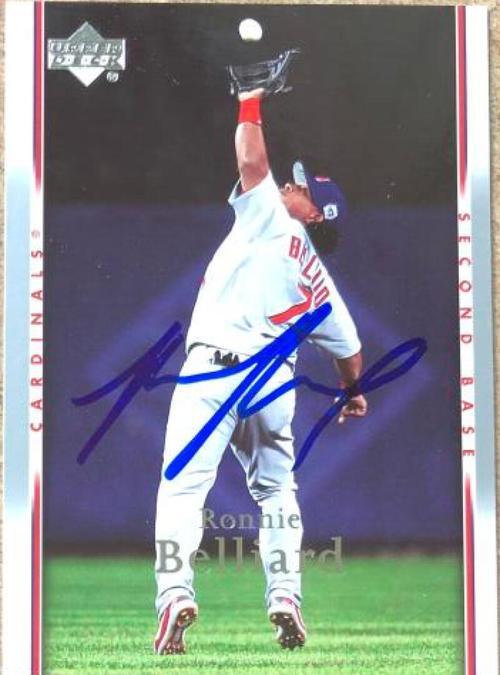 Ronnie Belliard Signed 2007 Upper Deck Baseball Card - Washington Nationals #444 - PastPros