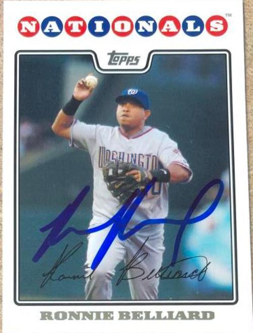 Ronnie Belliard Signed 2008 Topps Baseball Card - Washington Nationals - PastPros