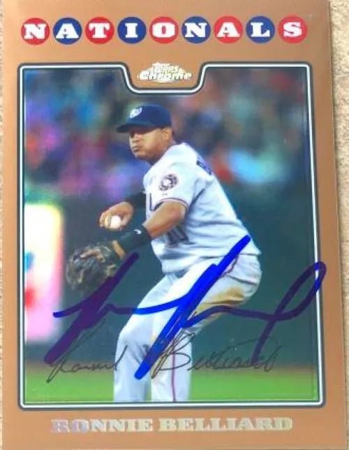 Ronnie Belliard Signed 2008 Topps Copper Refactor Baseball Card - Washington Nationals