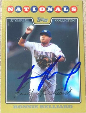 Ronnie Belliard Signed 2008 Topps Gold Baseball Card - Washington Nationals - PastPros