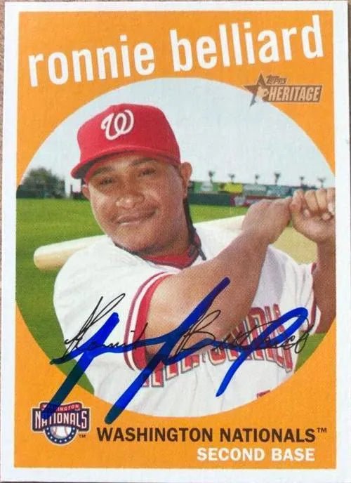 Ronnie Belliard Signed 2008 Topps Heritage Baseball Card - Washington Nationals