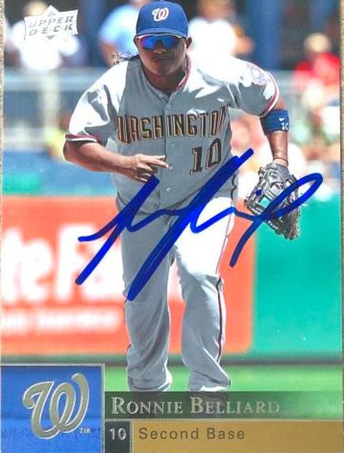 Ronnie Belliard Signed 2009 Upper Deck Baseball Card - Washington Nationals - PastPros