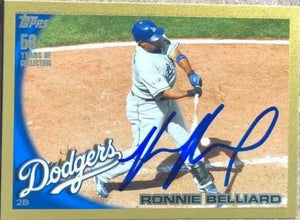 Ronnie Belliard Signed 2010 Topps Gold Baseball Card - Los Angeles Dodgers