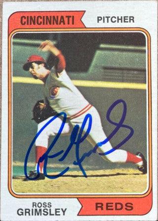 Ross Grimsley Signed 1974 Topps Baseball Card - Cincinnati Reds - PastPros