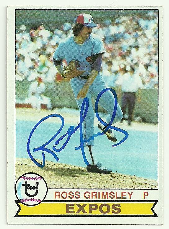 Ross Grimsley Signed 1979 Topps Baseball Card - Montreal Expos - PastPros