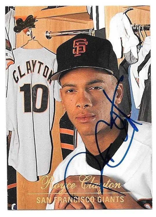 Royce Clayton Signed 1994 Studio Baseball Card - San Francisco Giants
