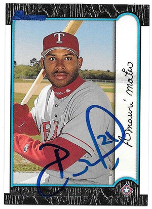 Ruben Mateo Signed 1999 Bowman Baseball Card - Texas Rangers - PastPros